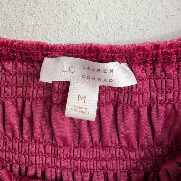 LC Lauren Conrad Velvet Dress in Rich Pink - Picture 2 of 4